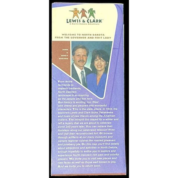 2003 North Dakota State Map Vintage Official Ephemera Auto Street Highway Road - Picture 3 of 4